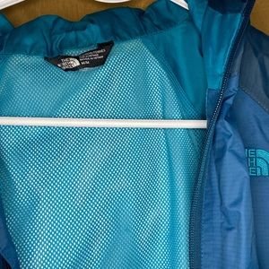 Teal North Face Rain Jacket